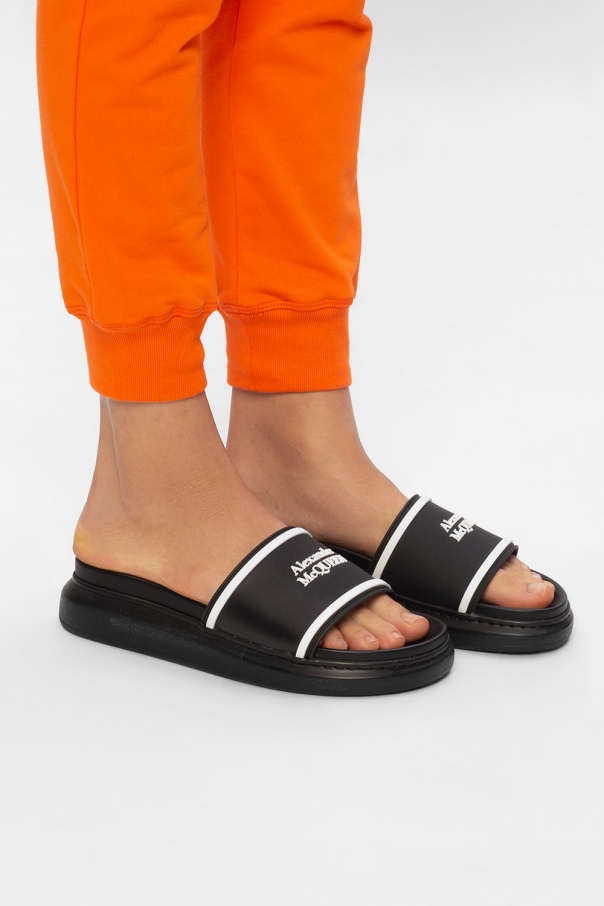 Slides with logo Alexander McQueen - SchaferandweinerShops
